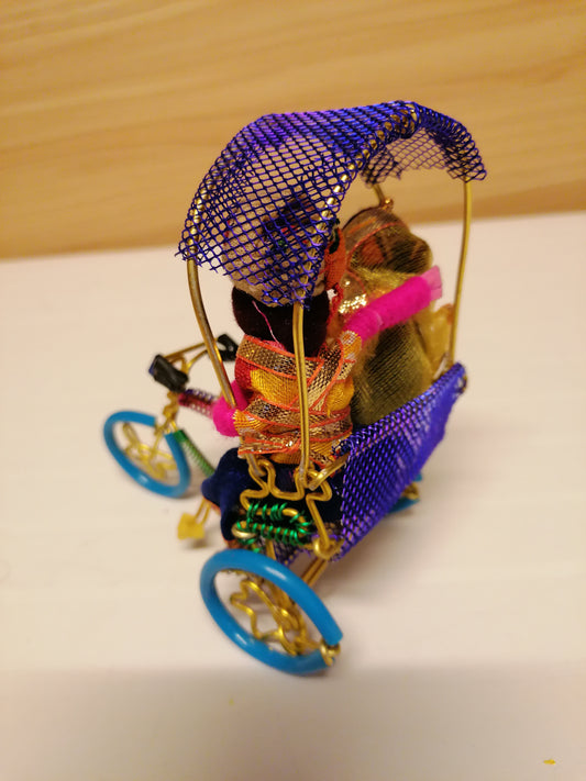 Tribal Couple rickshaw Tea light holder
