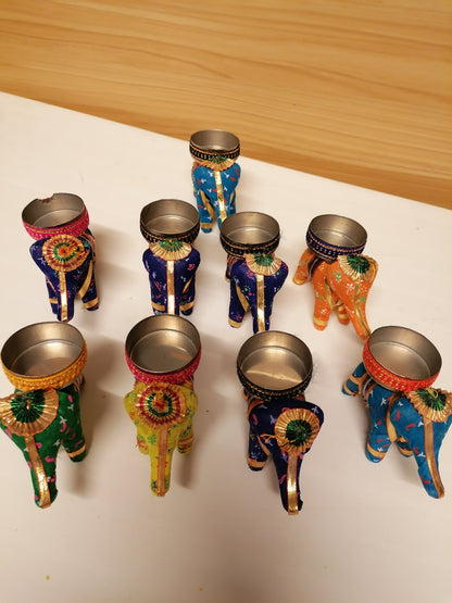 Bougie chauffe-plat éléphant Gotta Pattu (lot de 2)